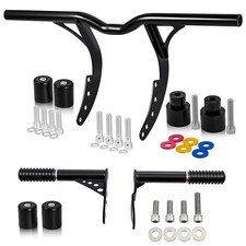 Front Rear Engine Guard Crash Bar Flat Out Bar Set For Harley Softail ​2018-2026 picture