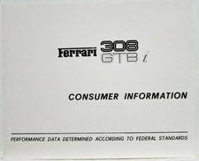 1981 Ferrari 308 GTBi Consumer Information picture