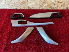 BMW 14-21 F22 BRUSHED ALUMINUM SILVER TRIM DASH DOOR CONSOLE MOLDING SET OEM 25K picture