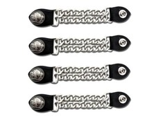 Buffalo Nickel Leather Vest Extender(4 Pcs) Motorcycle Biker Chain  picture