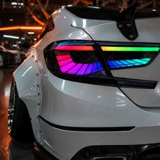 Pair Smoked Starry Sky RGB LED Tail Lights Assembly For Honda Accord 2018-2022 picture