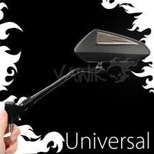 VAWiK Magazi SCOOT Motorcycle Black Mirrors Carbon fiber pattern fits M8/ M10 ε picture