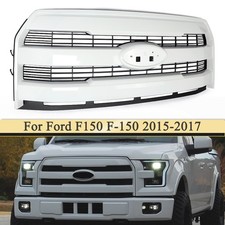Oxford White Front Grille Grill For Ford F150 F-150 2015-2017 Lariat w/o Camera picture