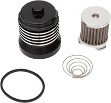 PC Racing Flo Spin-On Stainless Steel Oil Filter Black Polished Fins PCS4BC picture
