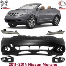 Front Bumper Cover Paintable & Fog Light Kit For 2011-2014 Nissan Murano picture