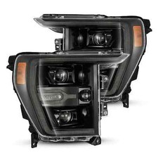 For 21-23 Ford F150 Alpharex Luxx Alpha Black LED Projector Headlights Lamps picture