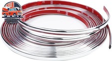 Moldura Cromada Adhesiva 25Ft 12mm Para Coche Resistente A Rayones US NUEVO picture
