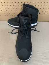 Men’s By City Motorcycle Lace Up High Top Shoe Boots Black US 10-10.5 Preowned picture