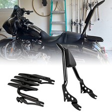 Passenger Backrest Sissy Bar & Luggage Rack For Harley Street Glide FLHXS 14-22 picture