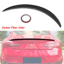 Rear Trunk Spoiler Lip Wing Fits For 2017-2022 Infiniti Q60 Carbon Fiber Look picture