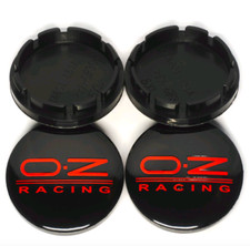 4 pcs 56 mm suitable for OZ Racing Black Red Alloy Wheel Center Caps Rim Caps picture