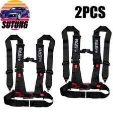 2X 3INCH Racing Seat Belt Harness 4 Point Quick Release Shoulder Pad for ATV UTV picture