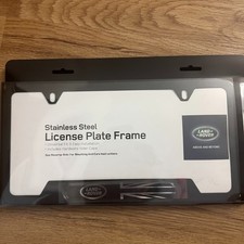 Genuine Land Rover License Plate Frame Black Logo Union Jack VPLVY0073 picture