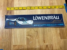 VINTAGE PORSCHE 962 LOWENBRAU BEER RACING STICKER OLD DECAL 1980's picture