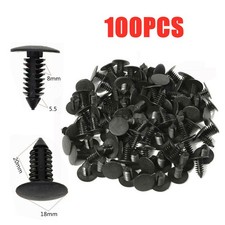 100PCS Bumper Clips Auto Car Hole 8mm Plastic Rivets Fastener Fender Push Pin picture