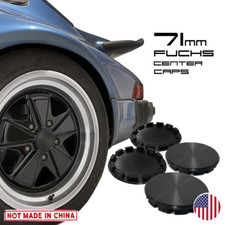71mm Porsche Fuchs Wheels Compatible Blank Center Caps (Set of 4) picture