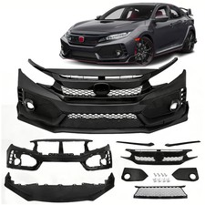 Front Fascia Bumper Cover for 2016-2021 Honda Civic Coupe Sedan Type R Style Set picture