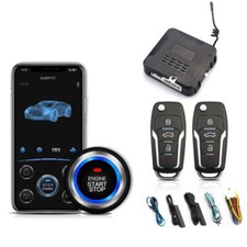 Car Keyless Entry Engine Start Alarm System Push Button Remote Starter Stop Kit picture