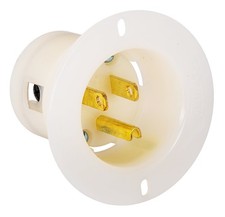 JEGS 110 V Recessed Male Outlet Plug [Surface Mount - No Electrical Box Needed picture