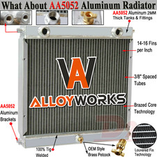 3 Row Aluminum Racing Radiator For Double Pass Dragster Roadster Style 51963 picture