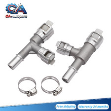 2Pcs Metal Heater Hose Connector for Chevrolet Silverado Cadillac Escalade NEW picture