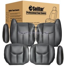 For 2003 2004 2005 2006 Chevy Silverado 1500 2500 3500Front Seat Cover Dark Gray picture