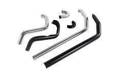 Front Exhaust Pipe Set for Harley 95-16 Touring, Street Glide, Road King Black picture