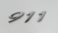 14-19 Porsche 911 Emblem Numbers Rear Bumper Chrome Badge Nameplate Genuine OEM picture