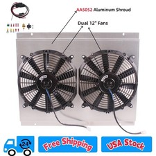 CC138 Radiator Aluminum Shroud+2*Fan For 1979-1993 80 81 Ford MUSTANG GT/LX 5.0L picture