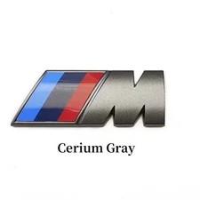 M Tec Matte Gloss Black Silver Cerium Grey Fender Emblem Badge 2 3 4 5 X Series picture