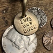 1970 BMW  2002 Solid Brass Key Fob  [B] ‘70 picture