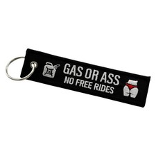 Gas or Ass No Free Rides Keychain Key Tag for Motorcycles, Cars, & Gifts picture