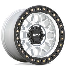17x9 KMC Wheels KM549 Grs Machined w/ Satin Black Lip Rims 6x139.7 ET-12 (1pc) picture