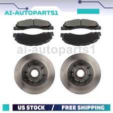 For 2008-2014 Ford E-150 Front Brake Rotors & Hub Assembly + Brake Pads picture
