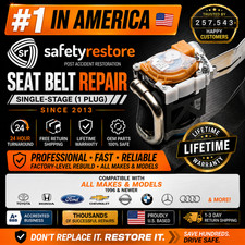 SINGLE STAGE SEAT BELT REPAIR SERVICE BY #1 IN USA SAFETY RESTORE ORIGINAL OEM picture