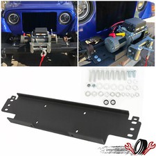 Fits 1987-2006 Jeep Wrangler TJ YJ -12000 lb Capacity Black Winch Mounting Plate picture