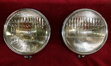 1930-31 Ford Model A Two Light Headlights, Pair, Single Bulb, Used, Very Clean picture