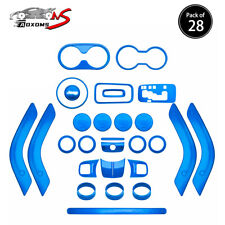 28pcs Interior Accessories Decoration Cover Kit For Jeep Wrangler JK JKU 11-18 picture