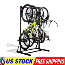 ♦️Heavy Duty Freestanding 5-Bike Storage Rack Adjustable 300lb Vertical Bike Sta picture
