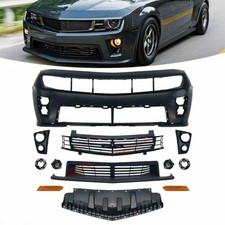For 2010-2013 Camaro Front Bumper Cover ZL1 Style Upper Lower Grille & Fog Light picture