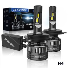 BEVINSEE 2x H4 9003 LED Headlights Bulbs Hi/Low Beam 120W 22000LM 6000K White picture