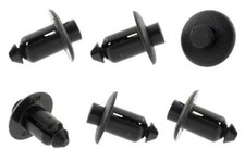 NEW OEM 23-27 Ford Super Duty Upper Tailgate Moulding Cover Clips Pushpins SET 6 picture