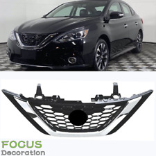 For Nissan Sentra 2016 2017 2018 Front Bumper Upper Grille Chrome & Black Grill picture