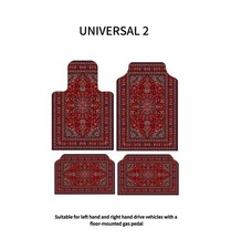 Zafraan Culture Persian Rug Car Floor Mats Red Universal V1 V2 4pc Set picture