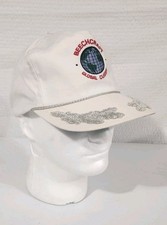 Rare Vintage LEATHER Strap Hat Cap BEECHCRAFT GLOBAL CLASSIC USA AIRCRAFT picture