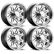 (Set-4) Raceline Renegade 8 Polished 16X8 8X6.5 0mm wheels rims 16 inch picture