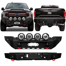 VIJAY Front/Rear Bumper For 2018-2020 Ford F-150 with Winch Plate & Lights picture