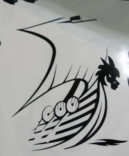 Viking Nordic boat ship die cut Vinyl car decal sticker picture