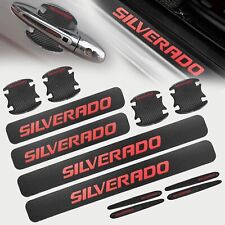 12PCS For SILVERADO Car Door Plate Sill Anti Scratch 3D Decal Sticker Protector picture