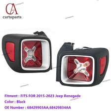 Pair Tail Lights Lamp Set For 2015-2023 Jeep Renegade LH & RH WITH Silver Bezel picture